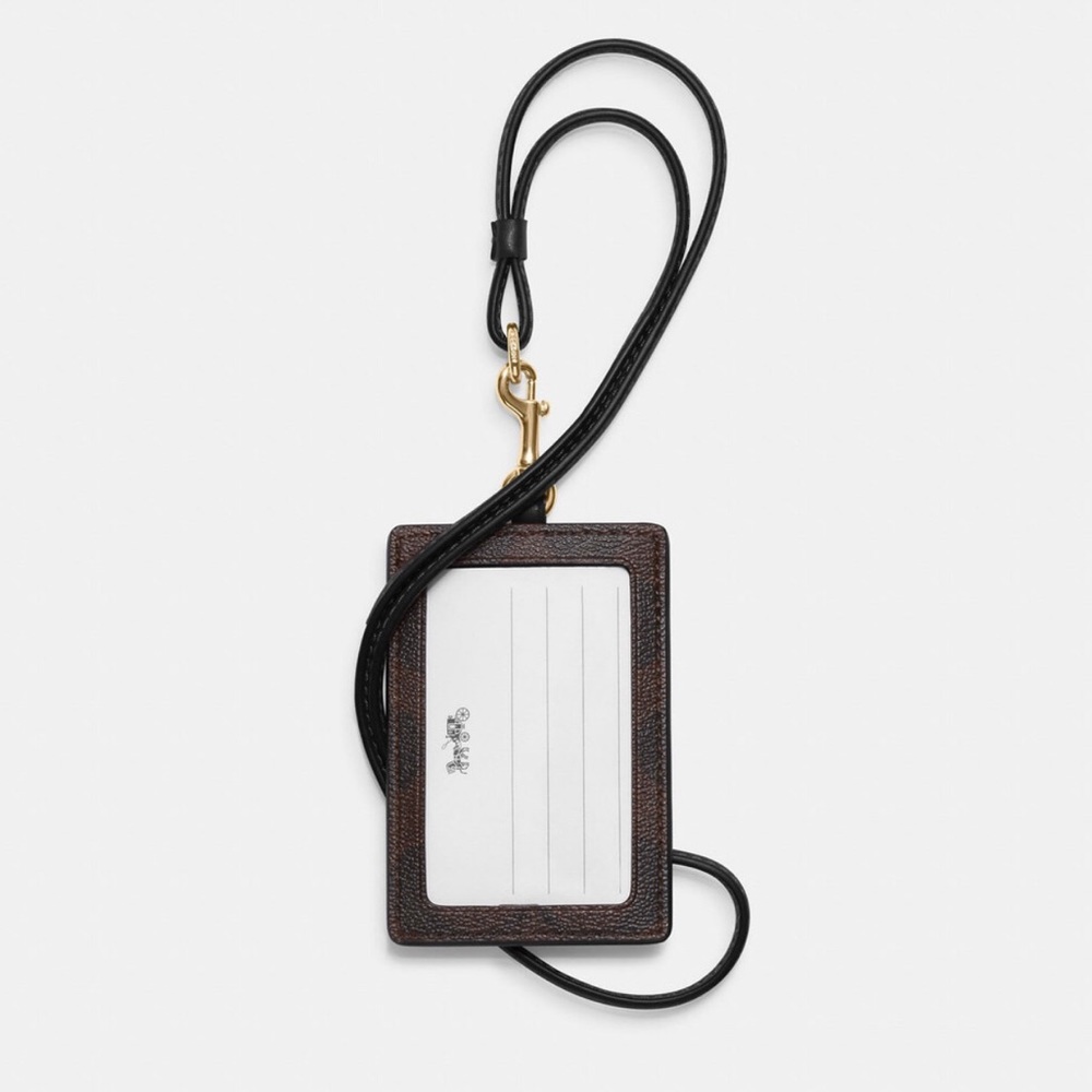 Coach Leather ID Lanyard